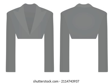 Woman grey suit. vector illustration