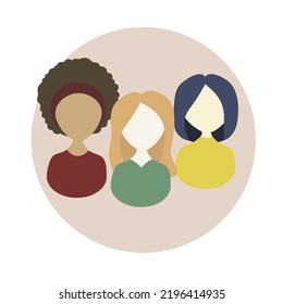 Woman Group Logo Vector Illustration.