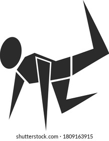 Woman gymnast performing exercises. Sportsman isolated on white background. Vector illustration.