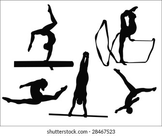 woman gymnastics silhouette