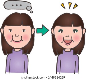Woman had a double eyelid surgery