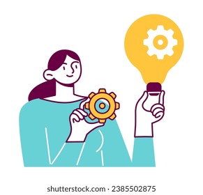 Woman had an idea vector