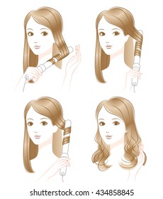 Woman hair blow