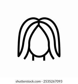 woman hair icon sign vector