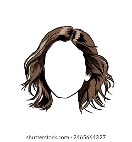 woman hair icon without background