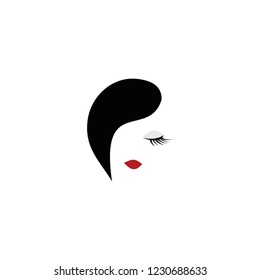 woman hair logo