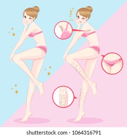 woman with hair problem before and after