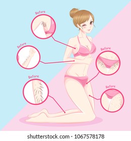 woman with hair problem before and after