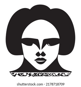 Woman Hair Salloon Silhouette Sticker - Ready for Print