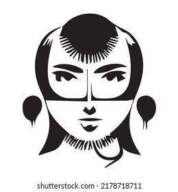 Woman Hair Salloon Silhouette Sticker - Ready for Print