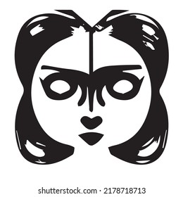 Woman Hair Salloon Silhouette Sticker - Ready for Print