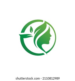 Woman hair salon logo design luxury Vector
