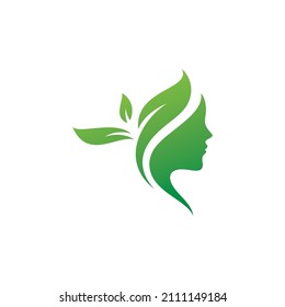 Woman hair salon logo design luxury Vector