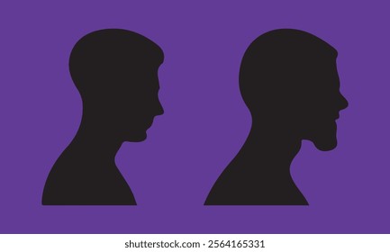 woman hair silhouettes vector illustration