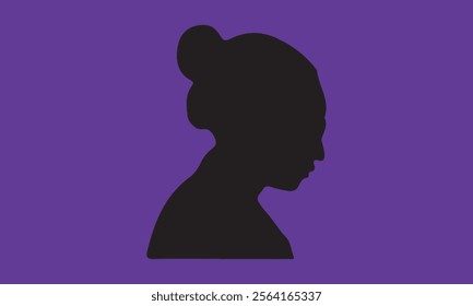 woman hair silhouettes vector illustration