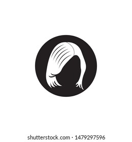 woman hair style icon and symbol silhouette vector