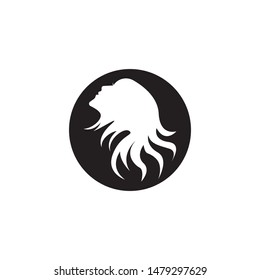 woman hair style icon and symbol silhouette vector