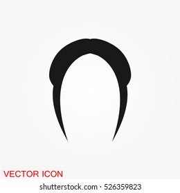 Woman hair style icon vector
