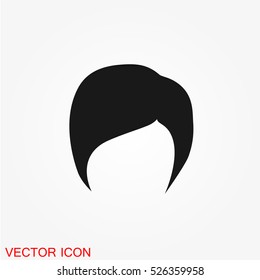 Woman hair style icon vector
