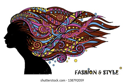 Woman Hair Style Silhouette