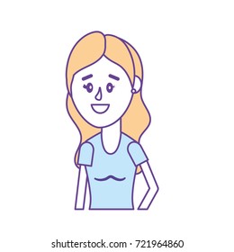 woman with hairstyle and blouse design