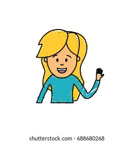 woman with hairstyle design and clothes