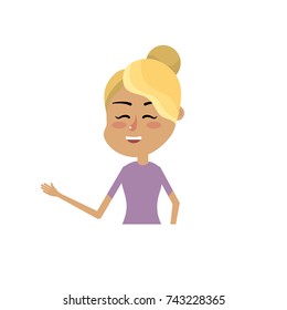 woman with hairstyle design and elegant blouse