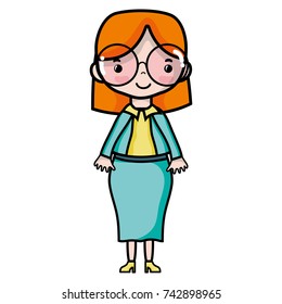 woman with hairstyle and elegant clothes design