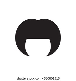 woman hairstyle icon illustration isolated vector sign symbol