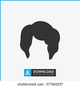 woman hairstyle icon illustration isolated vector sign symbol