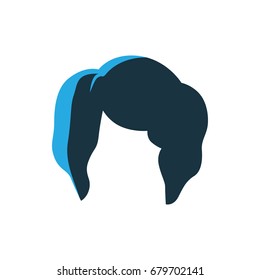 woman hairstyle icon illustration isolated vector sign symbol