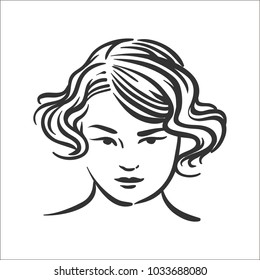 Woman hairstyle illustration