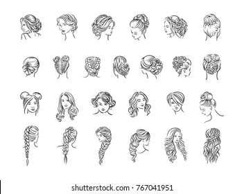 Woman hairstyle illustration