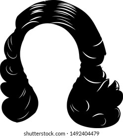 woman hairstyle on white background.vector