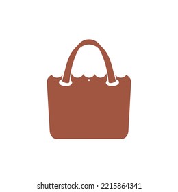 Plantilla de diseño del logotipo del vector de la bolsa de mano de la mujer