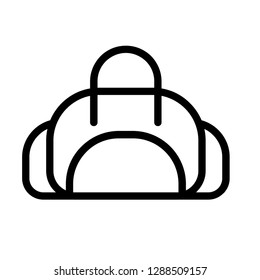 woman hand bag vector outline isolated illustration editable