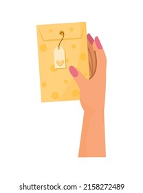 woman hand lifting envelope icon