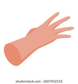 Woman hand showing four fingers gesture isometric icon