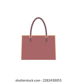 woman handbag flat design vector illustration. Leather handbags. Woman colorful luxury modern hand bag with handle, beautiful clutch and accessory vector