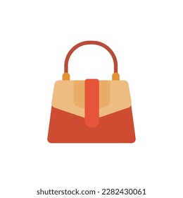 woman handbag flat design vector illustration. Leather handbags. Woman colorful luxury modern hand bag with handle, beautiful clutch and accessory vector