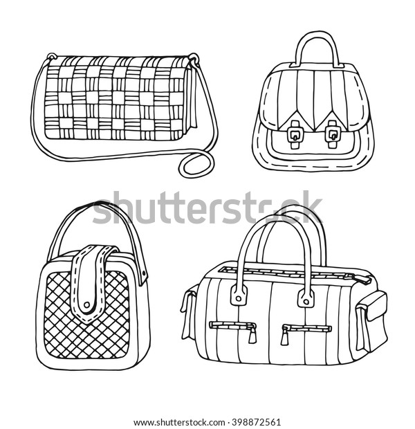 Stock vektor „Woman Handbags Set Fashion Bags Collection“ (bez