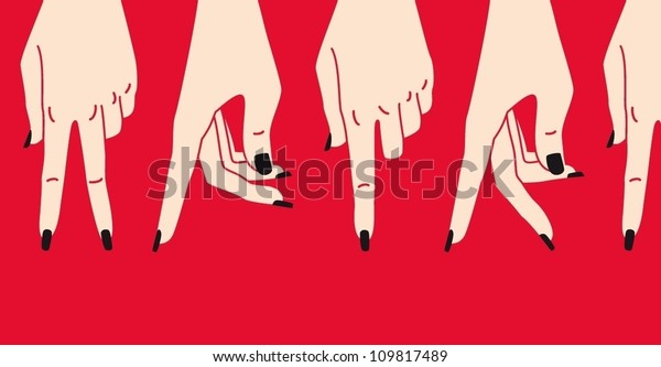 Woman Hands Isolated Vector Illustration Eps Stock Vector Royalty Free