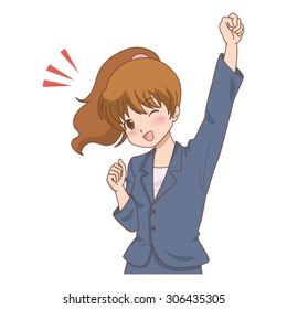 woman happy