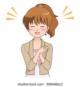 woman happy