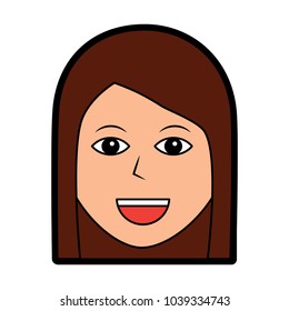 woman happy character female icon