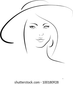 The woman in a hat