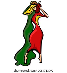 woman with hat