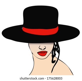 Woman with hat