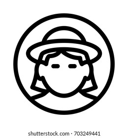 woman with hat