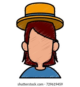 Woman with hat